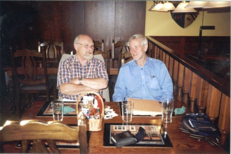 Olle och farsan.